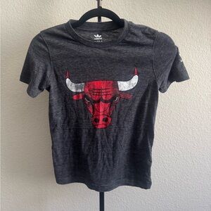 Adidas Kid’s Black Graphic Distressed Chicago Bulls T-Shirt